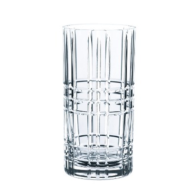 Nachtmann Square Crystal 15.6 Ounce Longdrink Tumbler, Set of 4