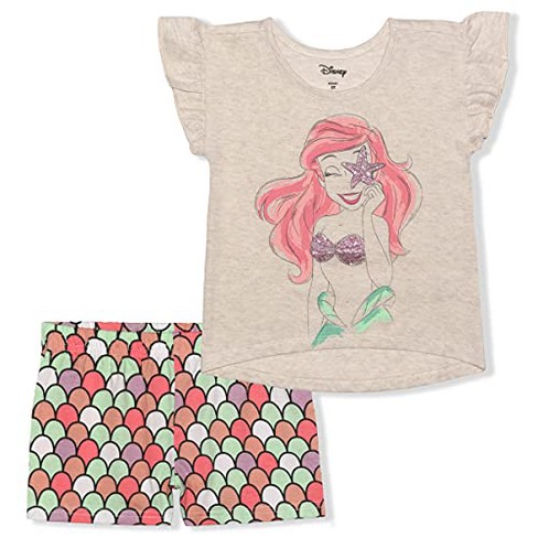 Disney Princesses T-shirt Shorts Set Toddler Girls 2-Piece 2T 