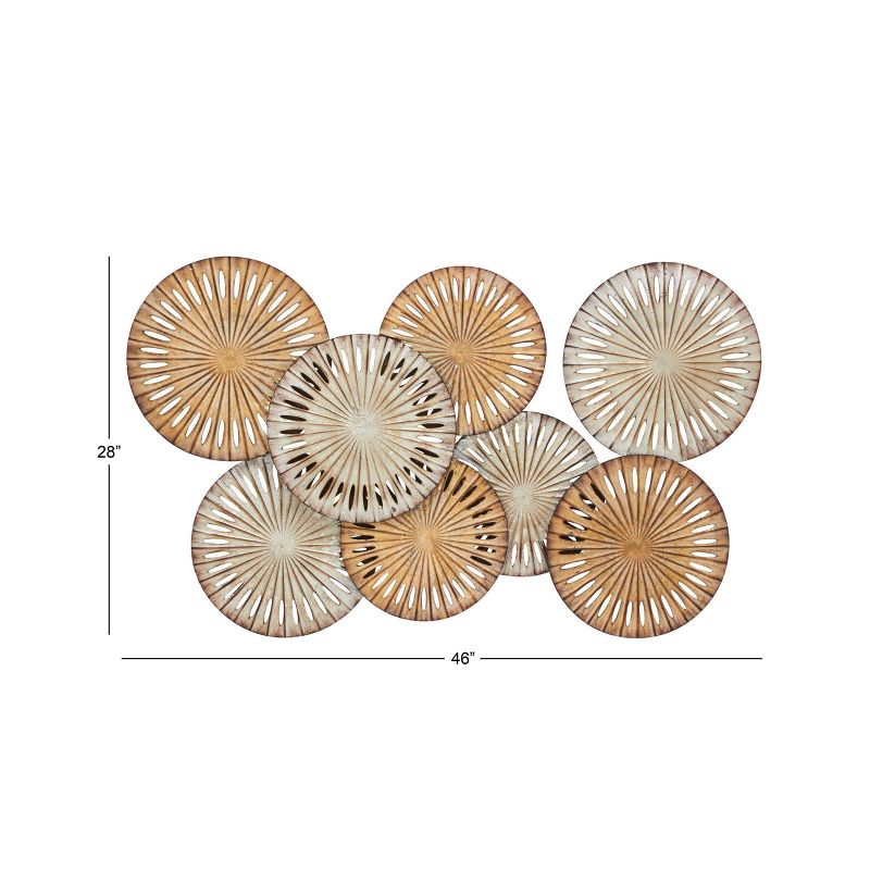Rustic Metal Abstract Wall Decor Beige - Olivia &#38; May, 3 of 7