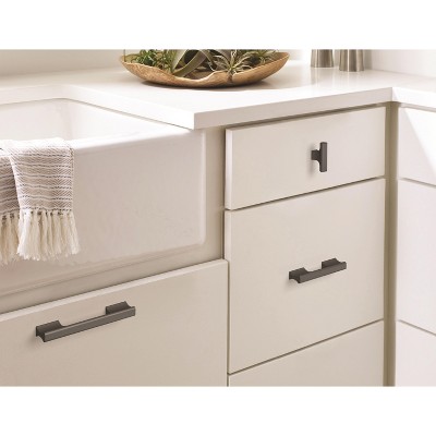 Matte Black Aluminum Modern Cabinet Bar Pull with Mounting Hardware