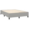 vidaXL Modern Queen Size Box Spring Bed Frame with Light Gray Fabric Upholstery, Engineered Wood - 4 of 4
