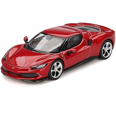 Ferrari 296 GTB Rosso Imola Red 1/64 Diecast Model Car by BBR