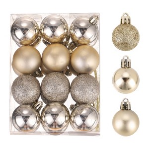 Unique Bargains Shatterproof Home Decorative Christmas Tree Hanging Ball Ornaments 24 Pcs - 1 of 4