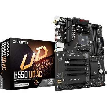 Gigabyte AMD B550 UD AC Gaming Motherboard - AMD B550 Chipset - AM4 Socket - AMD Ryzen 5000, 4000, 3000 Series Compatible - PCIe 4.0 Ready x16 Slot