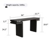 NicBex 66" Extra Wide Console Table with Double Board Suspension Design, Entryway Table with Wood Legs, Sofa Table for Living Room, Entryway - 3 of 4