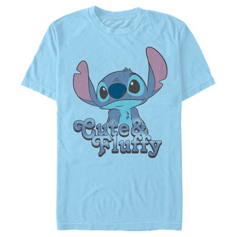 Men's Lilo & Stitch Cute & Fluffy Stitch T-shirt - Light Blue - Small ...