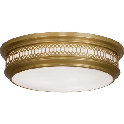 Robert Abbey Lighting Williamsburg Tucker - Light Flush Mount in  Antique Brass