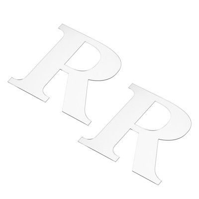 Unique Bargains 3D Acrylic Self-Adhesive Mirror Alphabet Sticker Wall Decals 2 Pcs