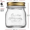 Bormioli Rocco Quattro Stagioni Set of 6 Clear Airtight Mason Jars, Made from Food Safe Durable Glass, Made in Italy - 2 of 4