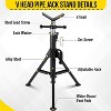 COZONY V-Head Pipe Jack Stand, 2500LB Capacity, Adjustable Height 28"-52", Steel with Folding Legs, Portable Tripod for Welding & Pipe Threading - 2 of 4