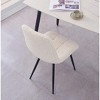 Nordlys Set of 2 Metal and Fabric Dining Chairs Modern Design Style Upholstery Dining Room - 3 of 4