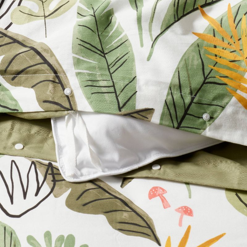 Botanical Print Kids' Duvet Cover Green - Pillowfort™, 5 of 8
