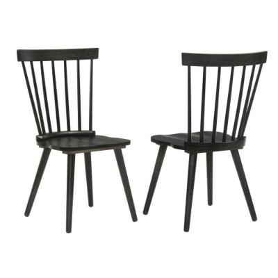 2 Pieces Set Dining Side Chair Rustic Modern Farmhouse Design Retro Design Easy to Assembly