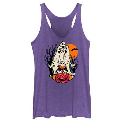 Women's Mickey & Friends Halloween Donald Duck Ghosts Racerback Tank ...