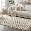 Nuloom Kandice Geometric 4x6 Wool Indoor Area Rug for Living Room Bedroom Dining Room Kitchen, Beige - 2 of 4