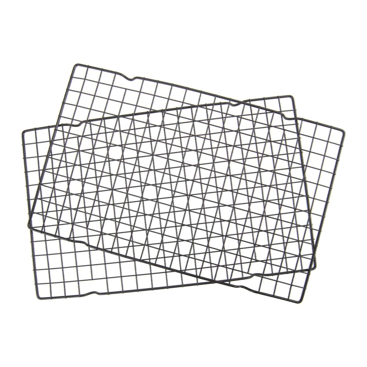 GoodCook Ready 2pk Cooling Racks: Nonstick Steel Baking & Cookie Wire Racks, Hand Wash, 16"x10.3", Black