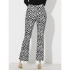 Allegra K Women's Print High Waist Casual Flare Bell Bottom Stretch Long Pants - 4 of 4