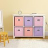 DOMETOUR 6 Piece 6pcs Drawer Type Mixed Color Storage Box, 11 Inch Collapsible Storage Cube Organizer - 3 of 4