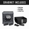 UbeCube Grabinet Kit 1"x3" Crate Black/Gray Bin: Stackable Polypropylene Decorative Box, Industrial Style, 13.5" Square - 2 of 4
