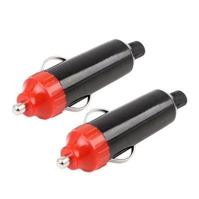 Unique Bargains Waterproof Cigarette Lighter Power Socket Plug Connector for Car Motorcycle 3.01" Black 2pcs