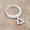 Slickblue Holiday CZ Charm Band Ring for Women, Rhodium Plating, Star/Christmas Tree/Snowflake Design, Size 5-10 - 4 of 4
