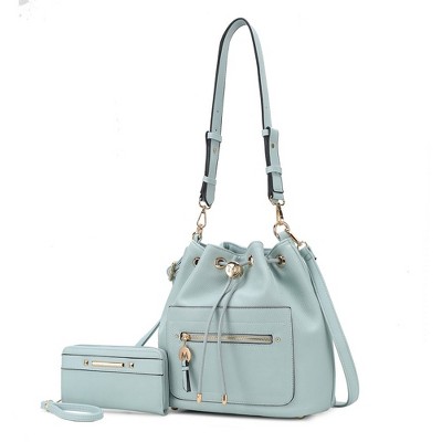 MKF Collection Larissa Vegan Leather Women’s Bucket Hobo Handbag with Wallet by Mia K