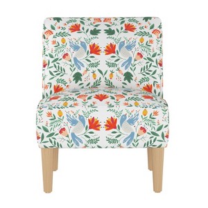 Robin Upholstered Chair Orange/White Floral - Cloth & Co.