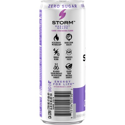 STORM Harvest Grape Sugar Free Energy Drink - 12 fl oz