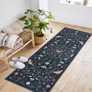 Fulvari Area Rugs Home Decor,Modern Farmhouse Country Floral Bird Print Pattern Carpet for Living Room Bedroom,Non-Slip Washable Floor - 1 of 4