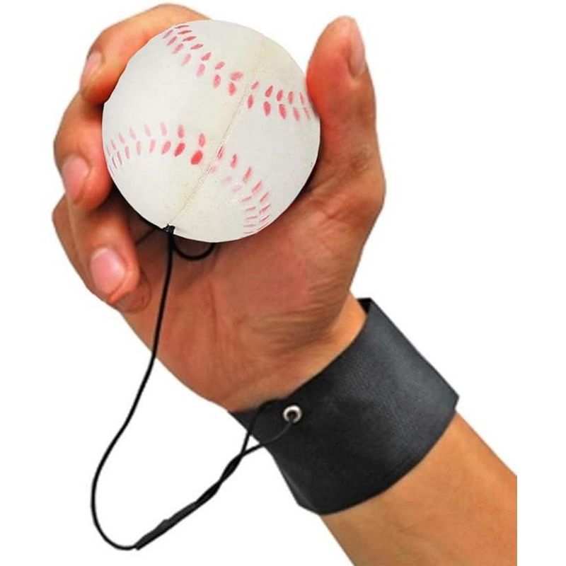 Kicko Returning Baseball on Elastic Cord for Playing Alone- 3 Pack, White, 2 of 4