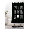 Leah Flores All I Want For Christmas Is You Shower Curtain Black - Deny Designs - image 2 of 4