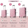3-Piece Floral Hardshell Luggage Set with TSA Lock & Spinner Wheels - 20”+24”+28” Lightweight Suitcases - ModernLuxe - 4 of 4