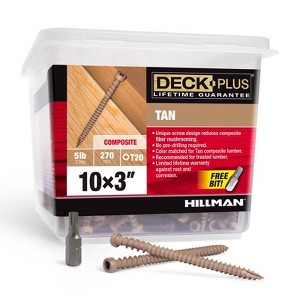 Hillman Deck Plus No. 10 X 3 in. L Tan Star Flat Head Composite Deck Screws 5 lb - 1 of 1