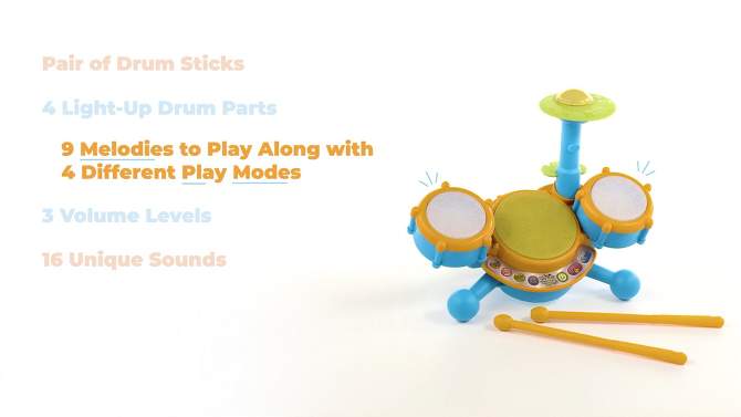 VTech KidiBeats Drum Set, 2 of 8, play video