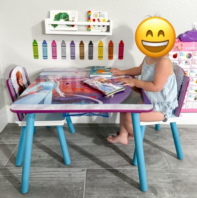 Disney Frozen 2 Kids Table and Chair Set with Storage Delta Children Toddler Table MDF Frame Purple Ages 3