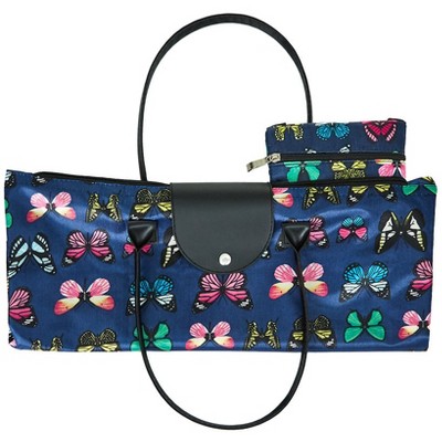 The Lakeside Collection Foldable Bag and Crossbody Bag Butterfly