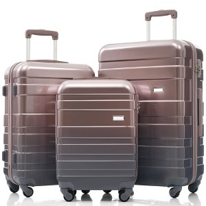 Sapphtopaz 3pcs Hardshell Luggage Sets ABS Suitcase Hardside Luggage Carry On Suitcase, Spinner Wheels, TSA Lock (20" 24" 28") - 1 of 4