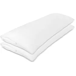 Circles Home Zippered Pillow Protector Cotton White Set of 2