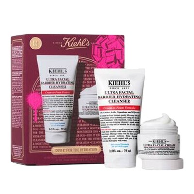 Kiehl's Double Dose of Hydration Skincare Set (Ultra Facial Cream 1.7 oz, Ultra Body Mega Moisture 8.4 oz)