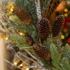 24" Christmas Pine Wreath Pinecone & Greenery Holiday Door Decoration Pre-Lit or Natural Style for Festive Home Decor FBA shipment - 4 of 4