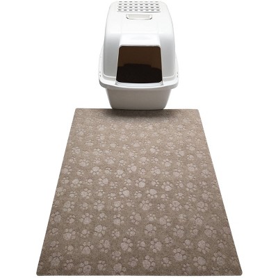 Extra Large Taupe Ridged Paw Cat Litter Trapping Mat