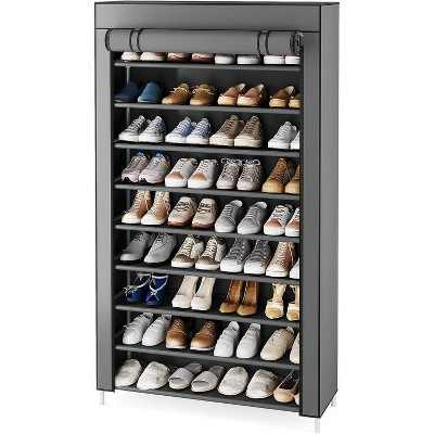 Tribesigns 10-Tier Shoe Storage Cabinet - White Wooden Rack With 30 Cubbies For Entryway, Closet, Living Room