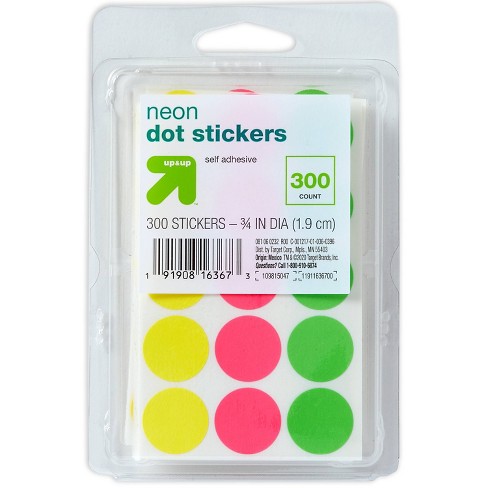 300ct Dot Stickers Neon - Up & Up™ : Target