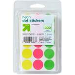 300ct Dot Stickers Neon - up & up™