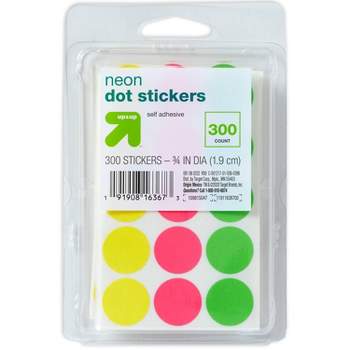 300ct Dot Stickers Neon - up & up™