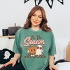 Simply Sage Market Women's Tis The Season Pumpkin Ghost Short Sleeve Garment Dyed Tee - 2 of 2