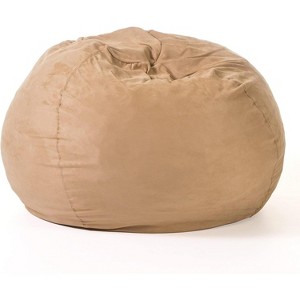 Gulches 5-Foot Bean Bag Chair - Tuscany, High-Density Shredded Foam, Removable Microsuede Cover, Comfortable Lounge - 1 of 4
