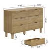 WOWLIVE 6 Drawer Dresser with Deep Drawers, Mid-Century Style Chest of Drawers for Bedroom - 3 of 4