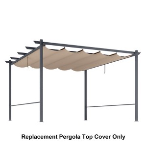 Aoodor Pergola Replacement Canopy- Retractable Sun Shade Cover with Water-Resistant & UPF 50+ UV Blocking for Outdoor Patio - 1 of 4