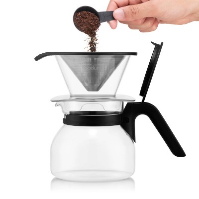 Bodum Rio 4c 16oz Dripper Set Pour Over Coffee Maker Black: 4 Cup Manual Drip Coffee Maker, BPA-Free, Dishwasher-Safe - Thumbnail 4